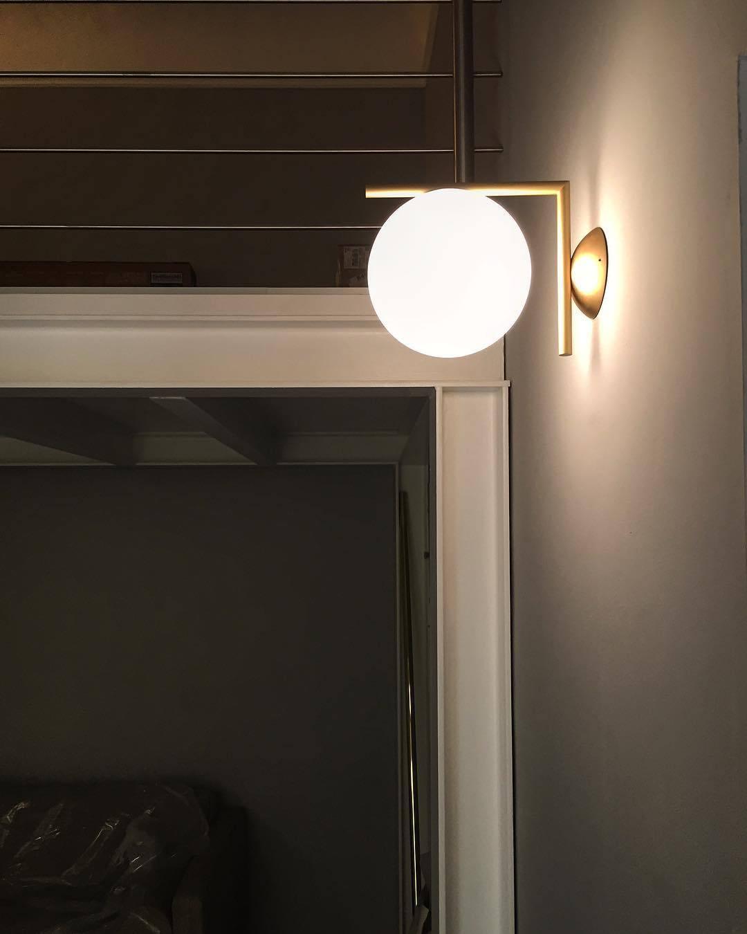 Handmade Blown Glass Opal Wall Sconce - Elegant Lighting Fixture for Bedroom, Living Room & Hallway Decor