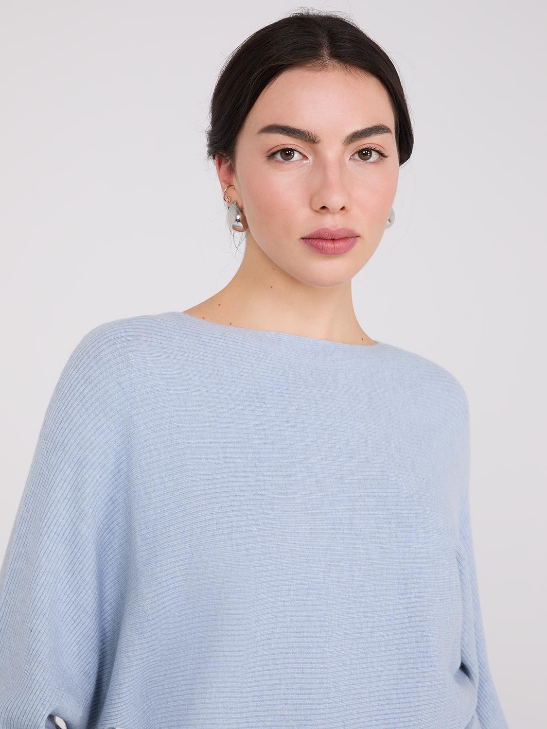 3/4 Dolman Sleeve Ottoman Stitch Sweater for Women - Cozy Knit Pullover for Fall & Winter - Perfect for Casual Outfits, Office Wear and Coffee Dates