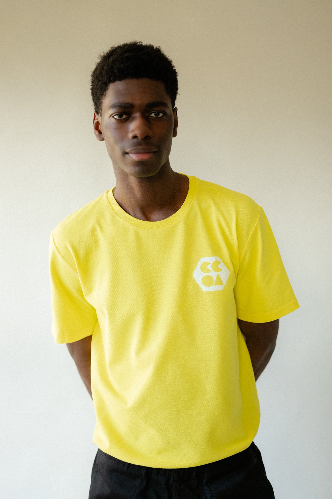 Eco-Friendly Men's Breathable Cotton T-Shirt - Plastic-Free, Canary Yellow | Perfect for Gym, Running & Casual Wear