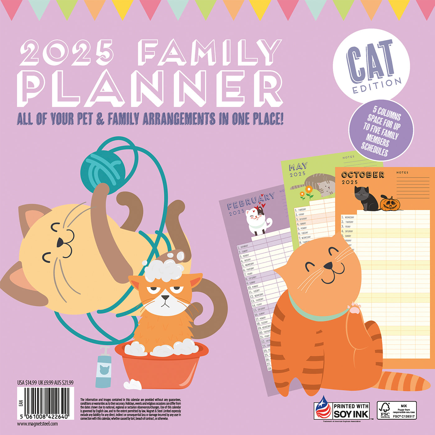 2025 Monthly Cat Planner Calendar - Cute Feline Themed Organizer for Cat Lovers - Perfect for Scheduling, Tracking & Gift Giving (Home/Office Use)