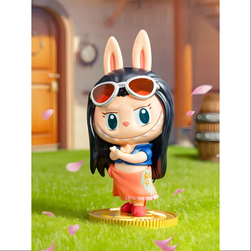 Labubu The Monsters X One Piece Anime Collectible Figure Set - Complete Series with Open Box Display | Perfect for Anime Fans, Home Decor & Gift Giving