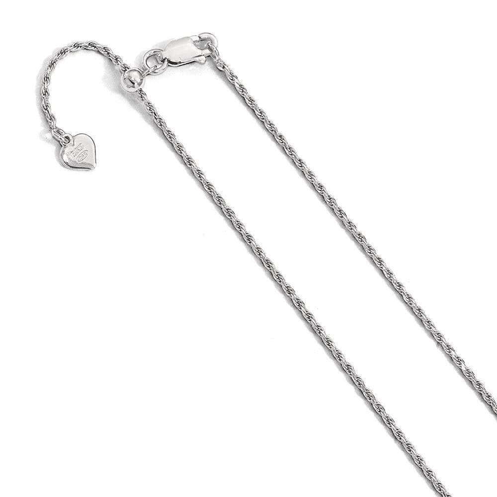 Sterling Silver Adjustable 1.4mm Diamond Cut Rope Chain Necklace for Women - Elegant Layering Jewelry for Everyday Wear & Special Occasions