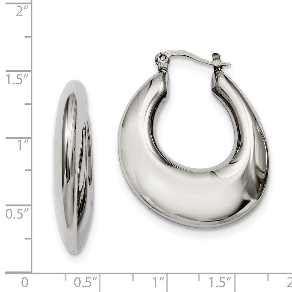 Stainless Steel Hollow Teardrop Hoop Earrings for Women - Lightweight Dangle Drop Earrings for Everyday Wear, Party & Wedding Jewelry Gift