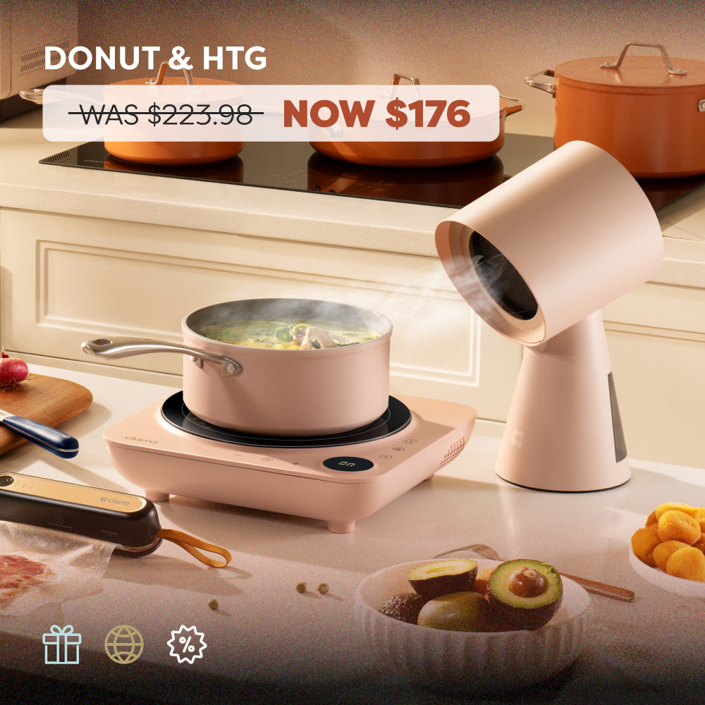 Ciarra Kitchen CookVent Duo: Portable Induction Cooktop with Built-in Hood for Donut Making - Perfect for Home Kitchens, Food Trucks, and Small Business Cooking