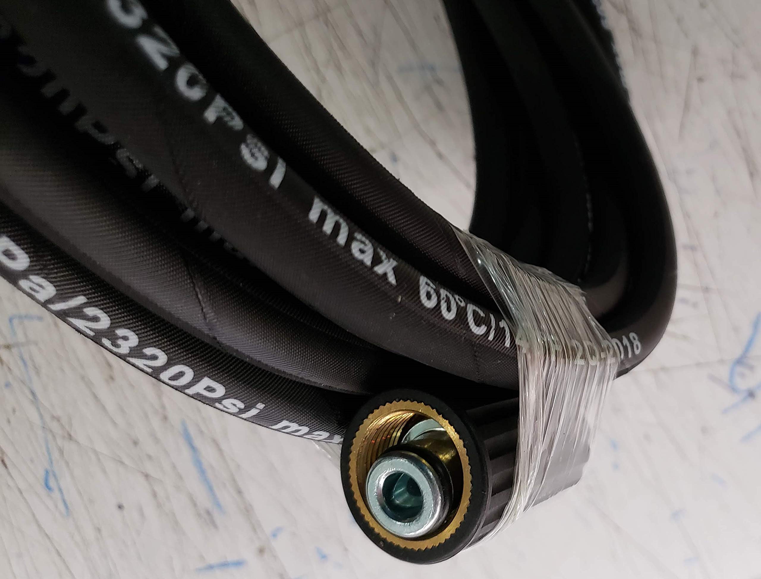 Upgraded AR41839 High-Pressure Hose by Annovi Reverberi - Black Replacement for AR383 - Perfect for Pressure Washers, Car Washing & Outdoor Cleaning