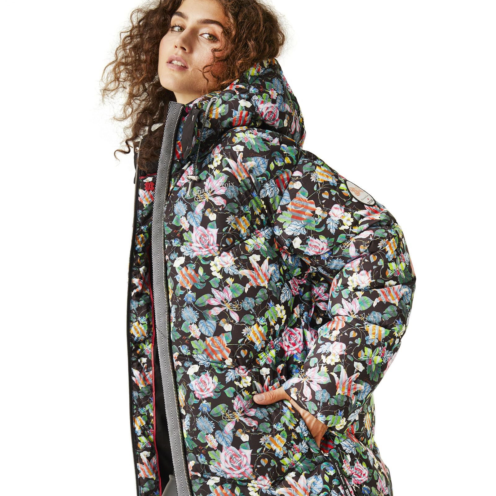 Regatta x Christian Lacroix Women's Mihaud Longline Baffled Padded Jacket Coat - Waterproof Winter Coat for Hiking, Travel & Outdoor Activities