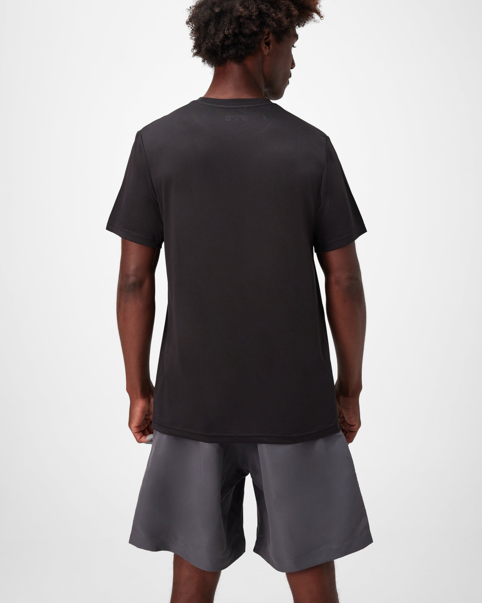 INSPORT Men's Running T-Shirt - Breathable, Moisture-Wicking Performance Tee for Jogging, Gym & Outdoor Workouts - Black