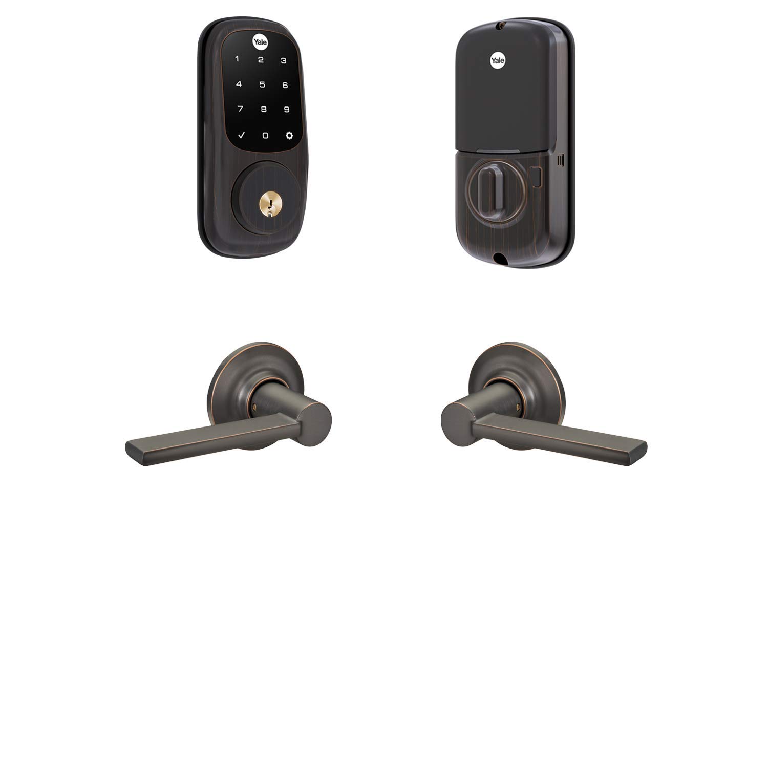 Yale Assure Lock - Wi-Fi Enabled Touchscreen Smart Door Lock with Valdosta Lever | Keyless Entry, Remote Access & Auto-Lock | Perfect for Homes, Apartments & Vacation Rentals