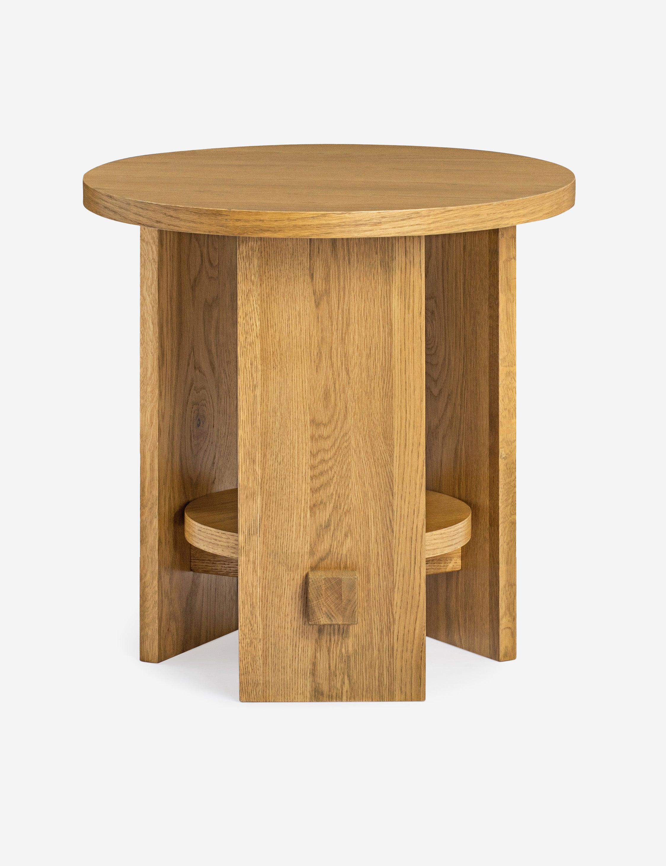 Campos Round Side Table - Modern End Table for Living Room, Bedroom & Office - Small Accent Table with Sturdy Metal Base - Perfect for Coffee, Books & Decor