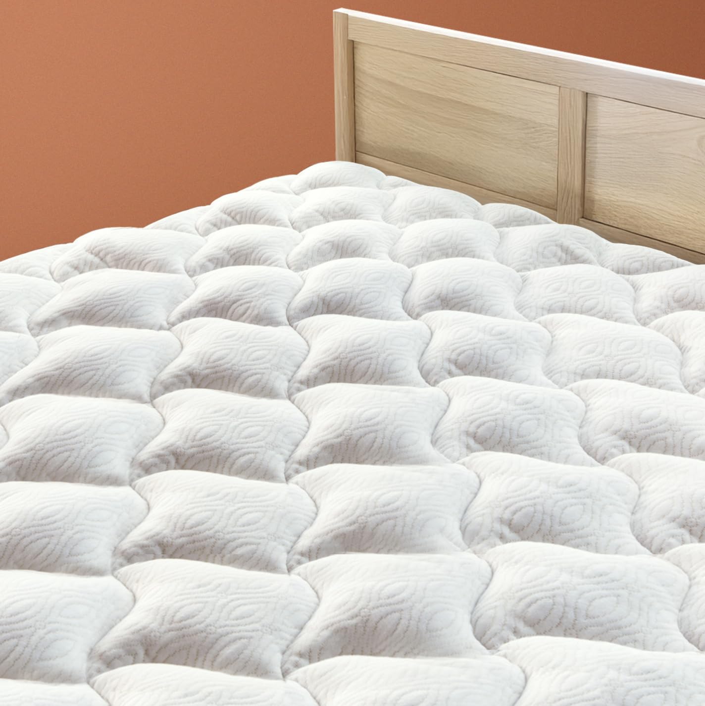 ViscoSoft Copper Infused Full Mattress Topper - Premium Quilted Fiberfill with 18