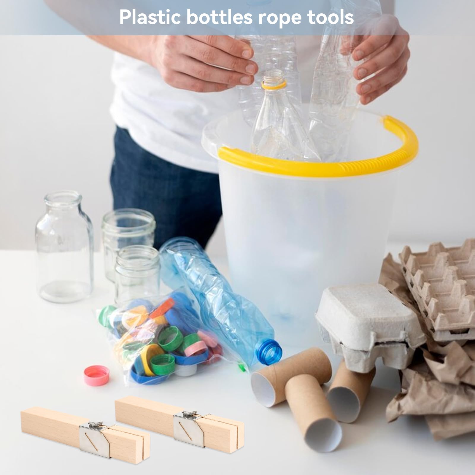 Plastic Bottle Cutter & Rope Maker Tool - DIY Creative Recycling Kit for Home & Outdoor Crafts | Make Ropes from Plastic Bottles for Gardening, Camping & Art Projects