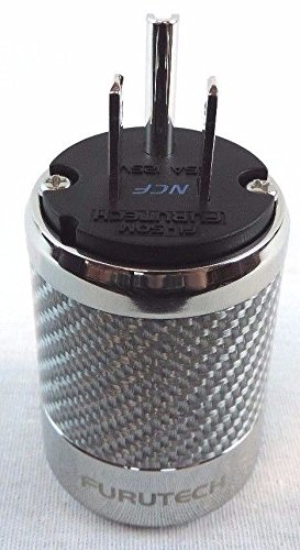 Furutech FI-50M NCF(R) Nano-Crystal Rhodium-Plated Male AC Power Connector - Premium Audiophile Grade Power Plug for HiFi Systems & Home Theater
