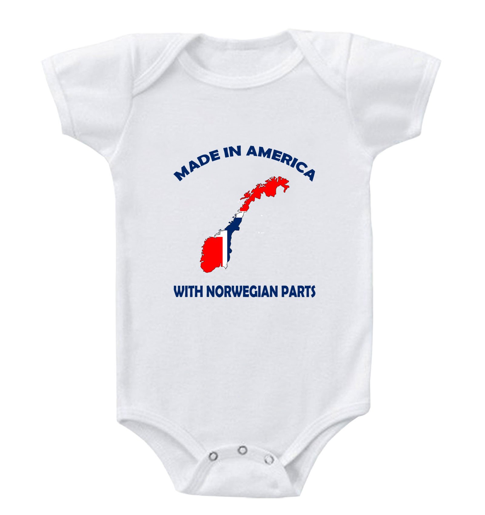 Premium Baby Bodysuit for Boys & Girls | 100% Made in USA with Norwegian Materials | Soft White Cotton Onesie for Newborns & Infants | Perfect for Playtime, Nursery & Family Photos