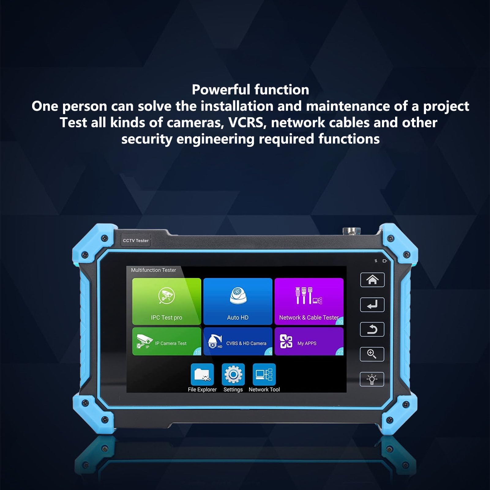 Professional Security Monitor Display CCTV Tester - Analog Video & IP Camera Tester with Network Cable Testing | US Plug | Ideal for Surveillance System Installation & Maintenance