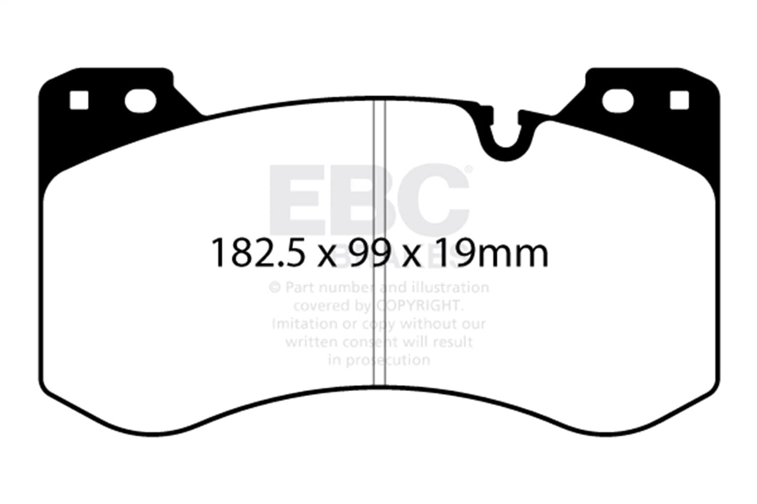 EBC Yellowstuff Brake Pads DP42454R - High Performance Ceramic Brake Pads for Sports Cars & Track Use | Perfect for Racing, Autocross & High-Speed Driving