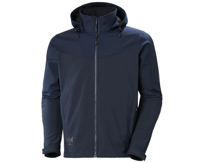 Helly Hansen Men's Oxford Hooded Softshell Jacket - Windproof & Water-Resistant Outdoor Jacket for Hiking, Camping & Everyday Wear