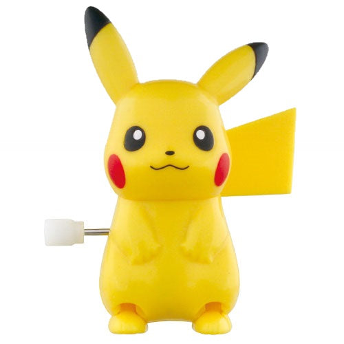 Takara Tomy Pokemon Pikachu 3 Inch Wind-Up Walking Toy Figure - Collectible Mini Character for Kids, Gifts & Anime Fans