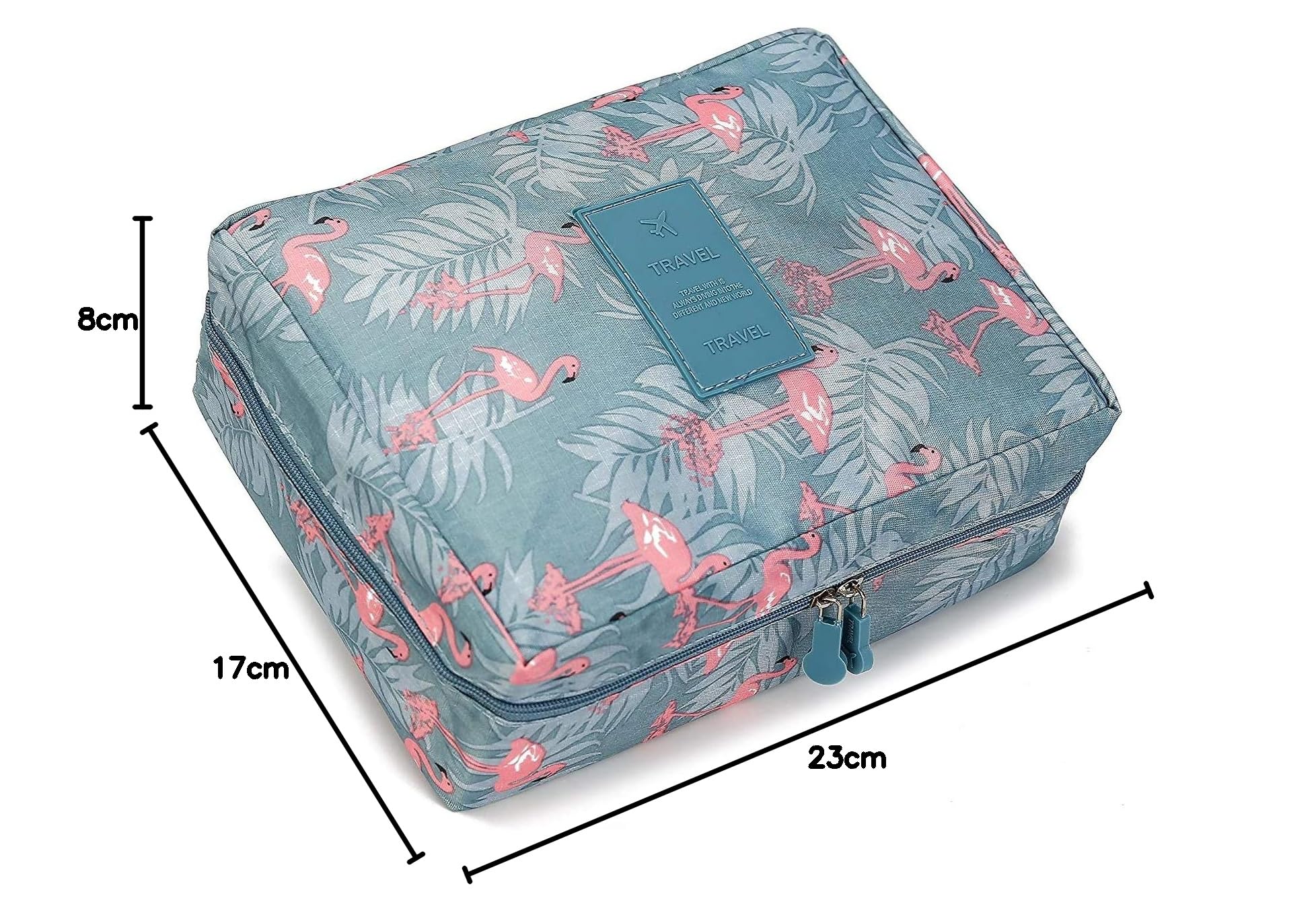 FastUnbox 17cm Travel Nylon Cosmetic Bag - Waterproof Makeup Organizer Pouch for Women | Perfect for Toiletry Storage, Travel Essentials & Daily Use