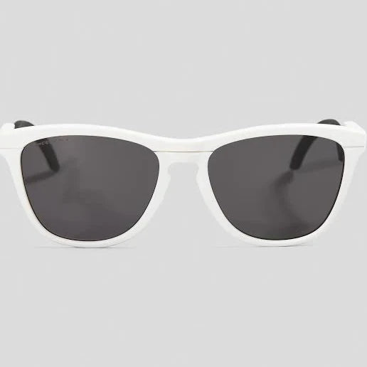 Oakley Frogskins Hybrid Matte White Sunglasses with Prizm Grey Lenses - Stylish UV Protection for Outdoor Sports & Casual Wear