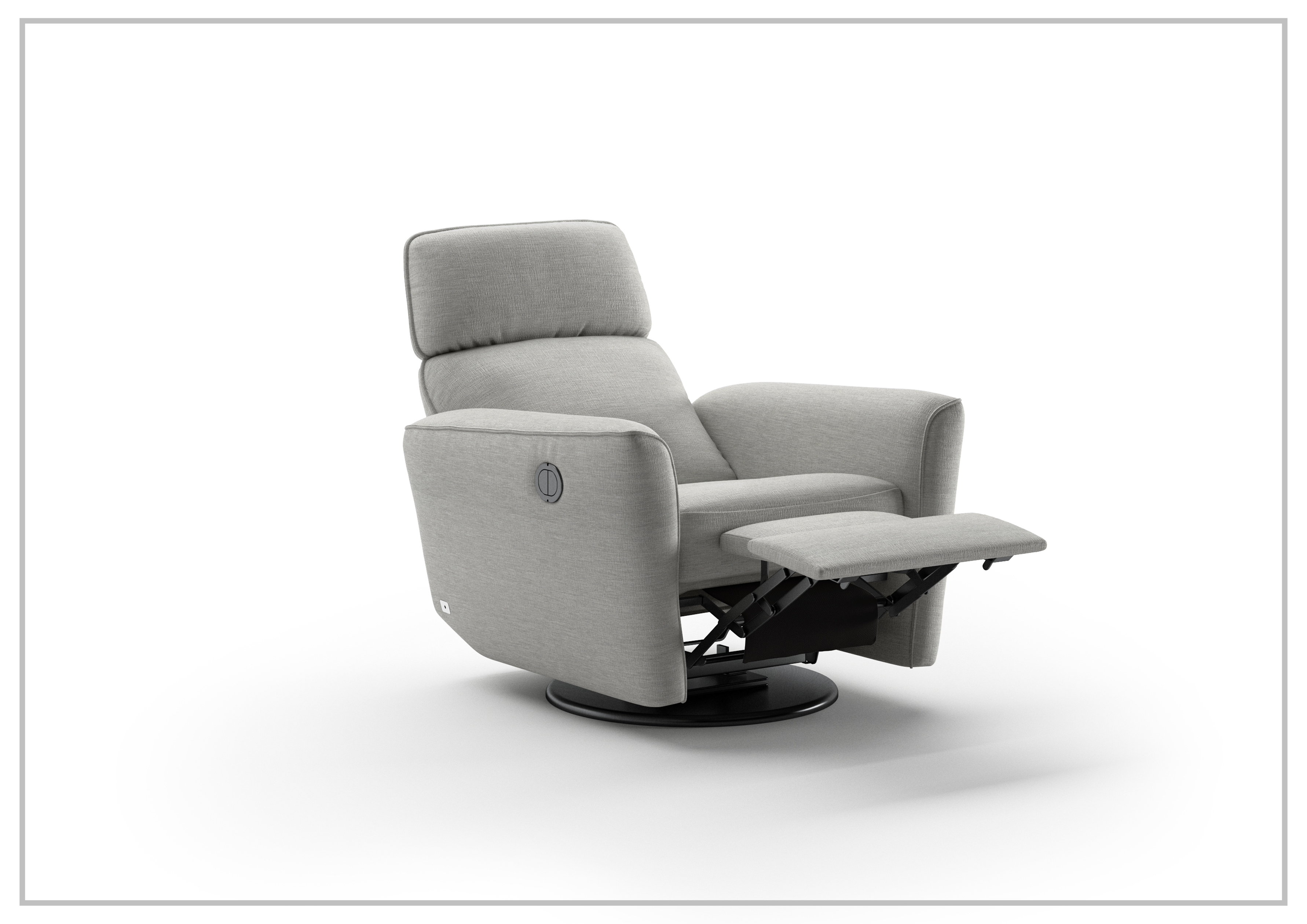 Power & Manual Recliner Chair with Welted Fabric - Comfortable Lift Chair for Living Room, Home Theater & Office - Adjustable Electric Reclining Sofa with USB Charging Port
