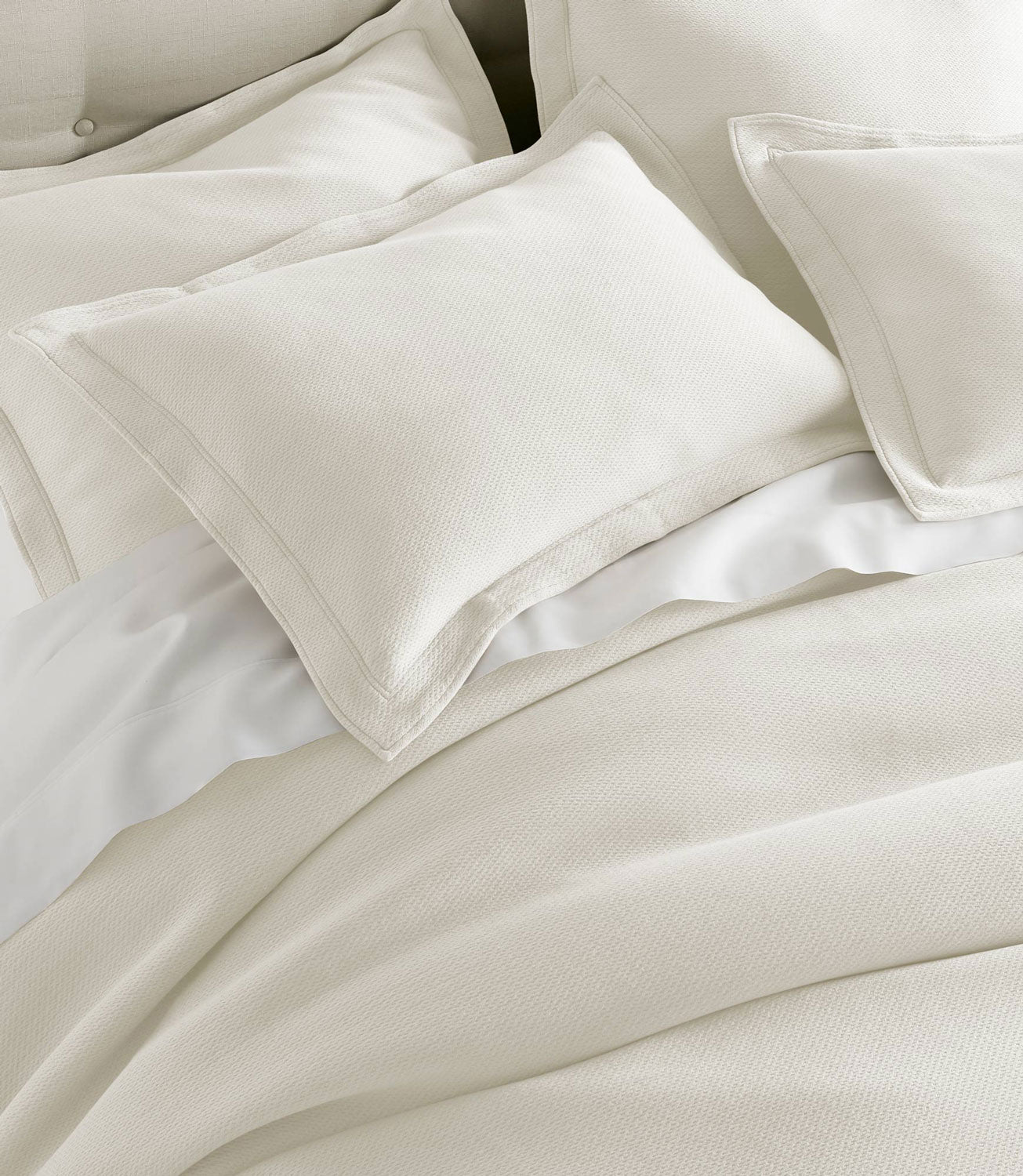 Luxury Angie Matelassé Sham - Premium Embroidered Quilted Pillow Cover for Bedroom Decor - Perfect for Master Bedroom, Guest Room & Home Styling