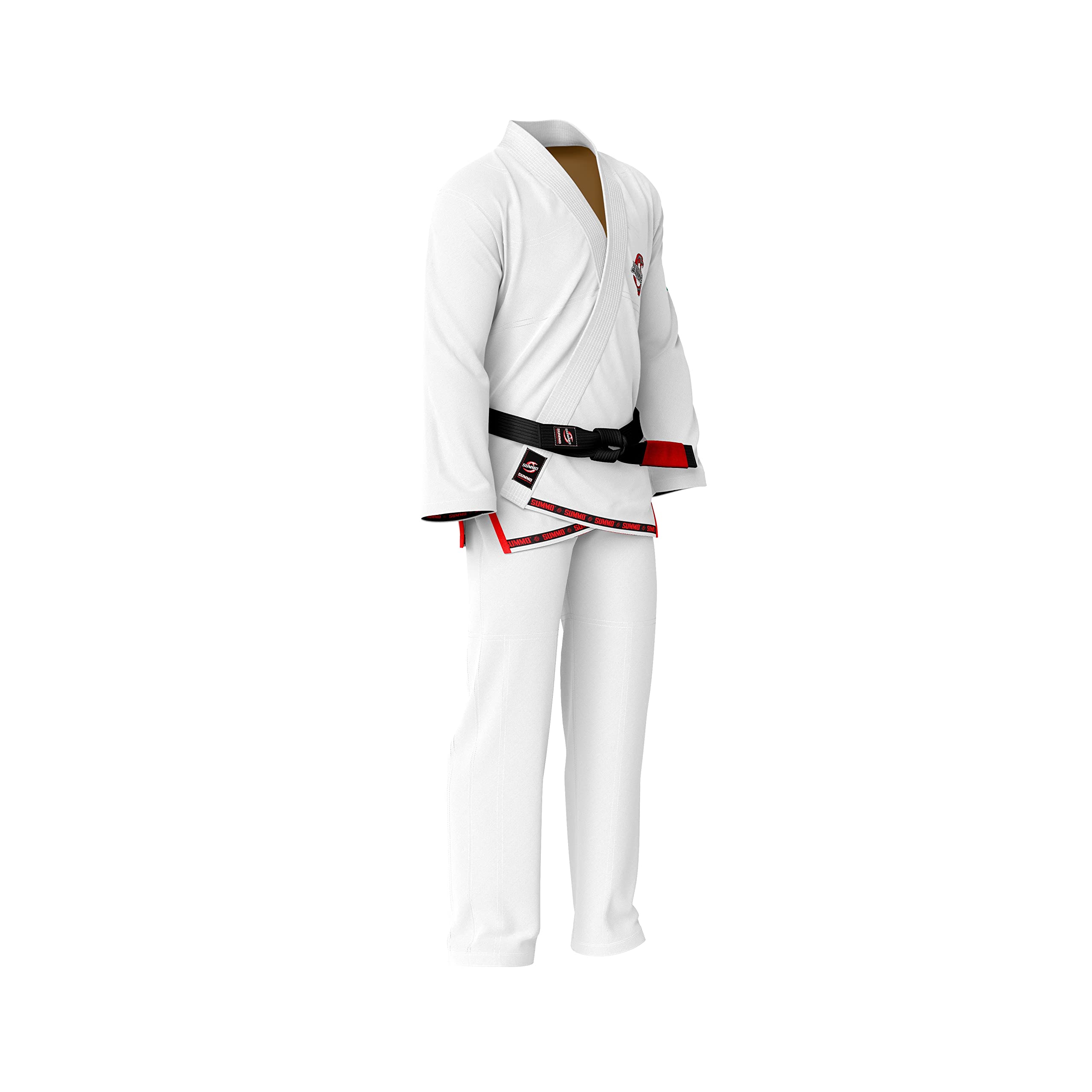 Summo Sports Brazilian Jiu-Jitsu Gi - Premium White BJJ Uniform for MMA & Grappling - Lightweight & Durable for Training & Competition
