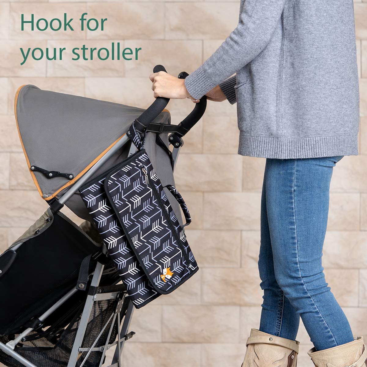 Waterproof Portable Baby Changing Pad - Foldable Travel Diaper Mat with Wipes Pocket | Ideal for On-the-Go Parents, Nursery, Daycare & Baby Showers