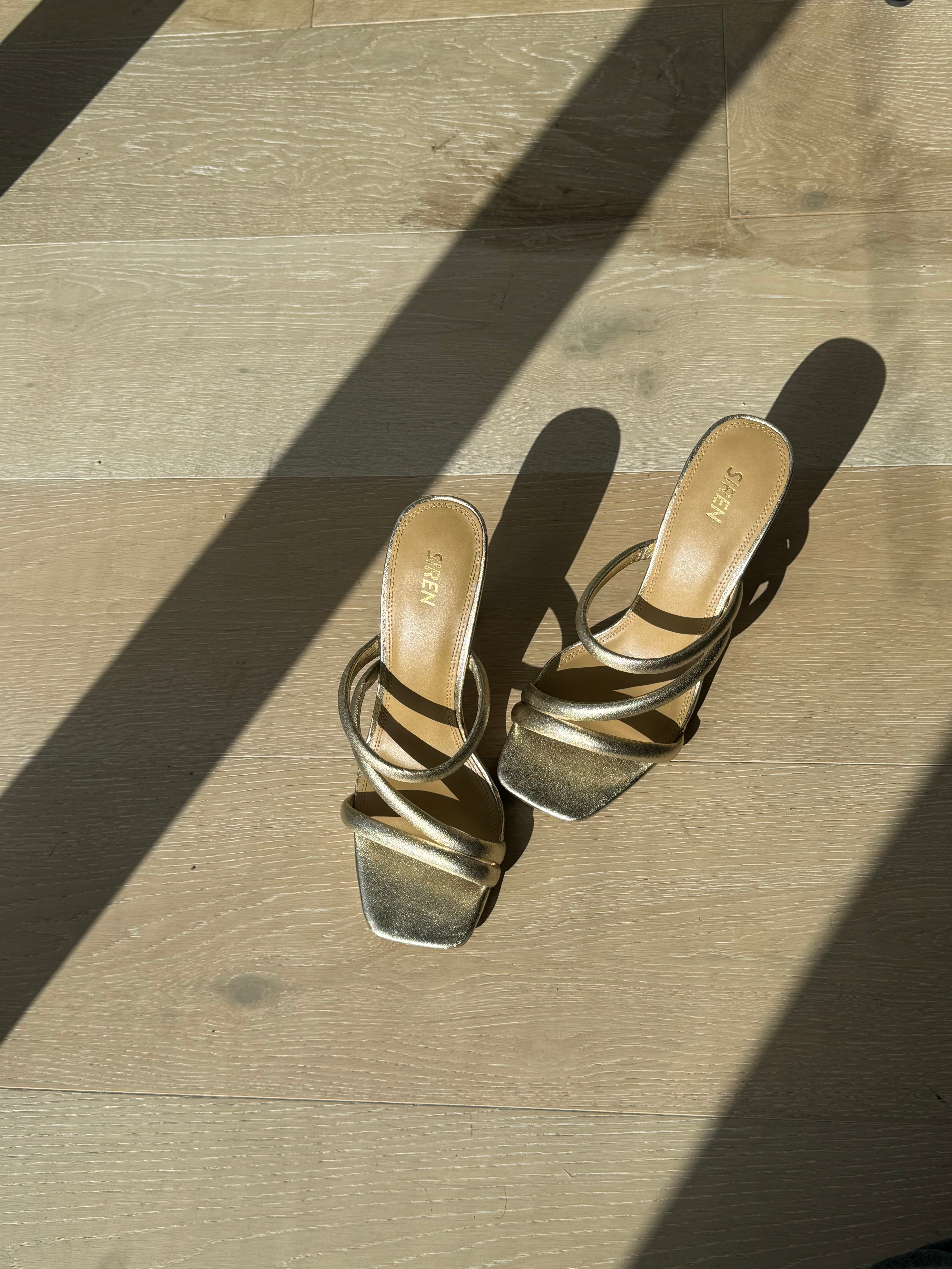 Spence Women's Gold Metallic Leather Heeled Sandals - Elegant Dress Shoes for Weddings, Parties & Evening Events