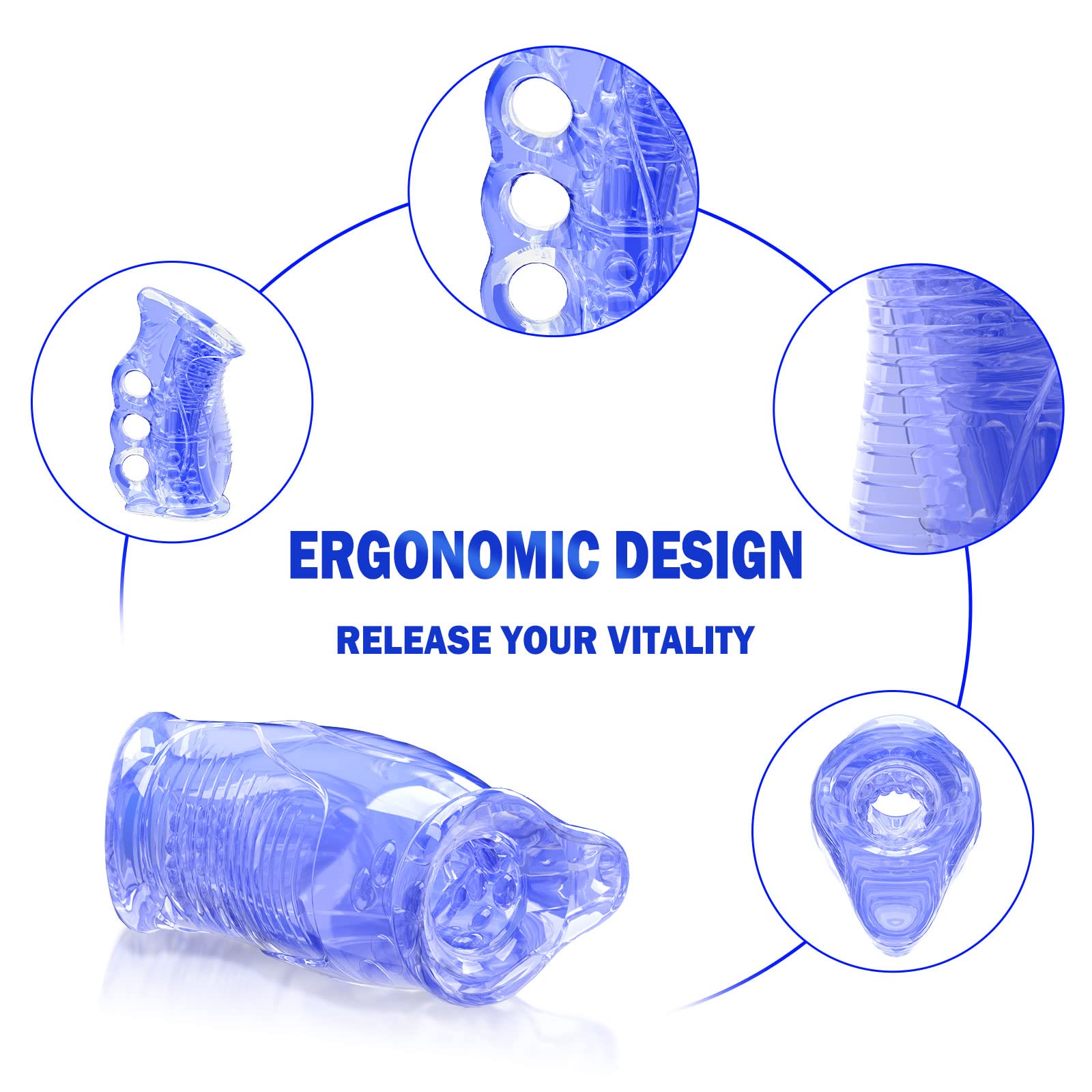 Premium Male Masturbator - Realistic Pocket Pussy Stroker & Anal Doll for Men | Oral Handjob & Glans Training Tool | Penis Massager with Open-Ended Sleeve | Perfect for Solo Play, Couples Fun & Discreet Pleasure