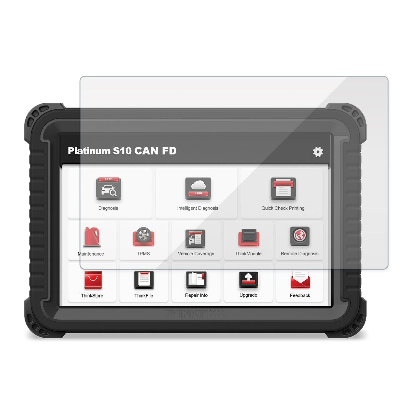 10 Inch Screen Protector for Thinkcar PLATINUM S10 CAN FD, S10 PRO & ULTRA X10 Vehicle Diagnostic Scanners - Anti-Scratch, HD Clear, Bubble-Free (1 Pack) - Perfect for Auto Repair Shops & DIY Car Diagnostics