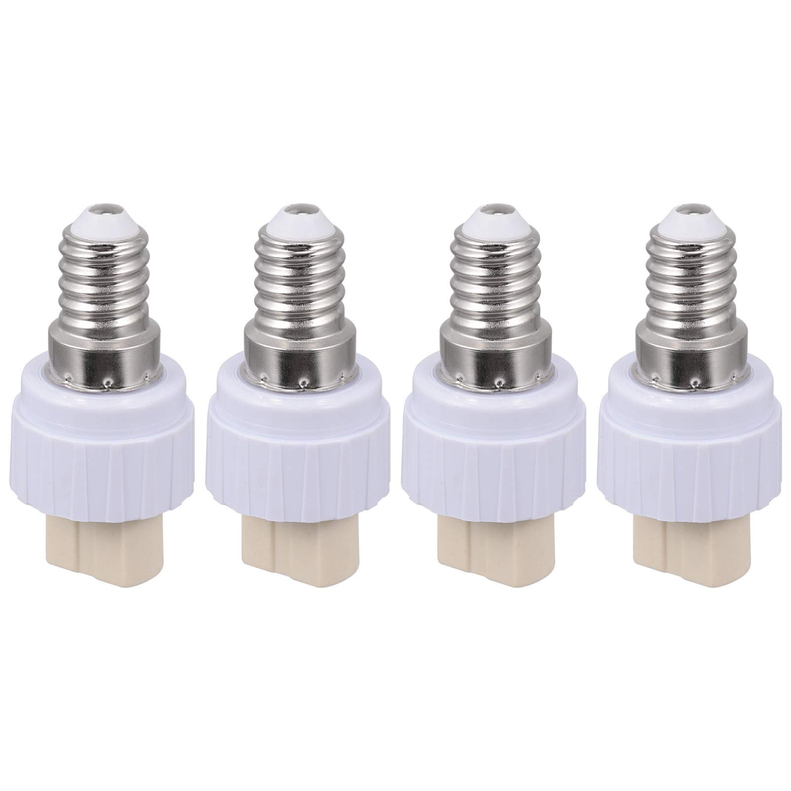 Uonlytech 4-Pack E14 to G9 Bulb Adapter Converters - Lamp Socket Holder for Chandeliers, Pendant Lights & Home Decor Lighting