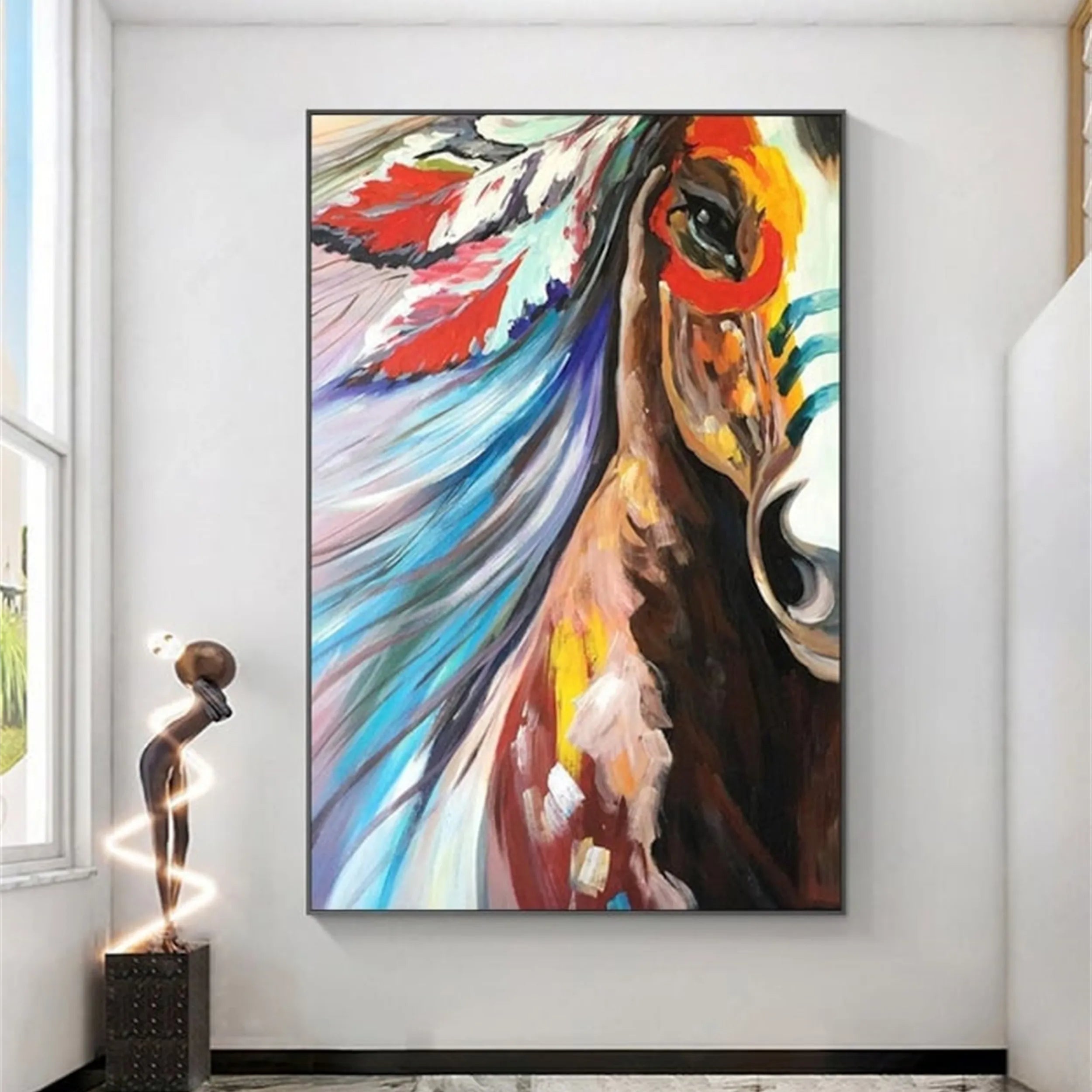 Animal Art Painting - Handmade Canvas Wall Decor for Living Room, Bedroom, Office | Unique Wildlife Artwork | Perfect Gift for Animal Lovers | AP001