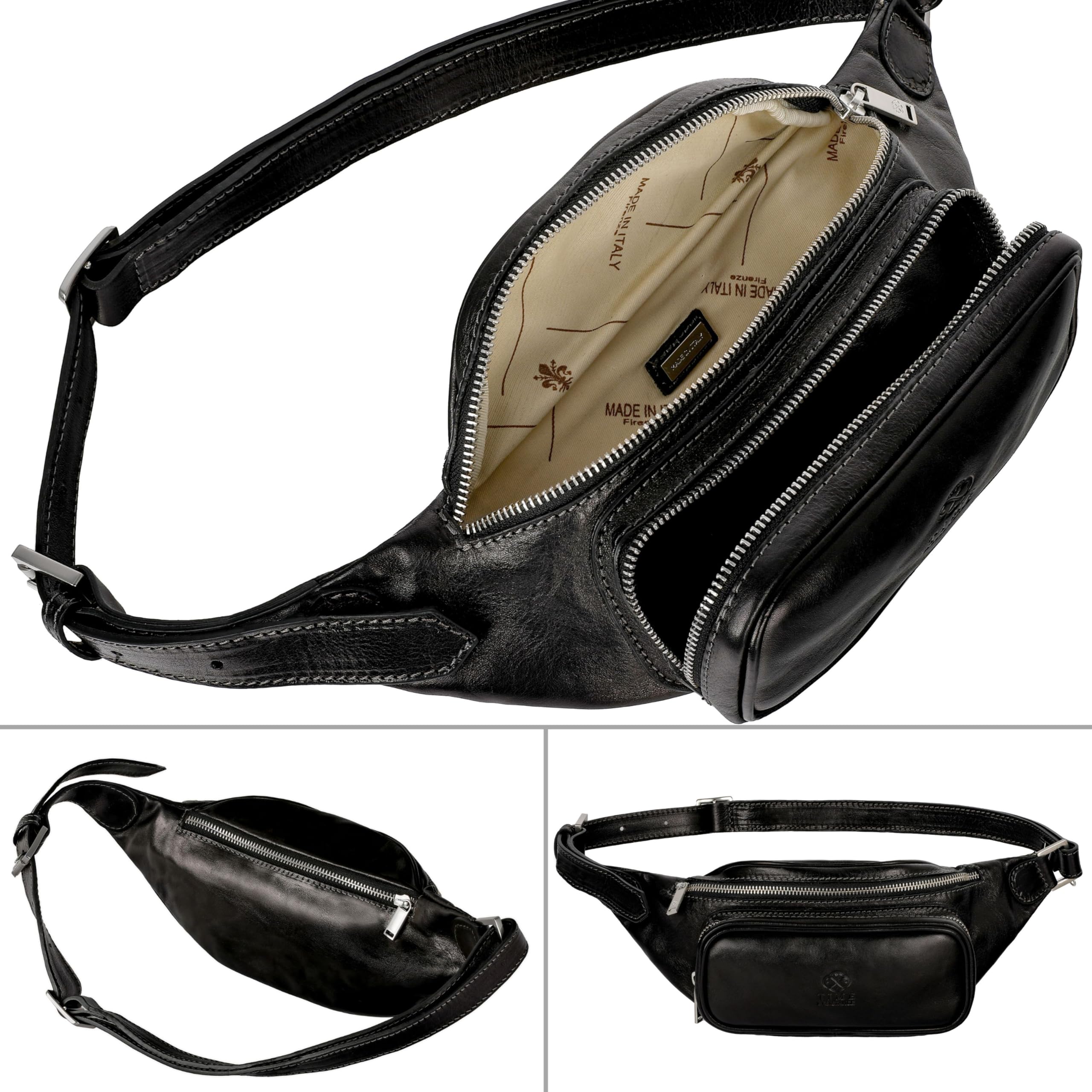 Premium Italian Leather Waist Pack - Handmade Genuine Leather Fanny Pack for Men & Women | Durable Belt Bag for Travel, Hiking, Festivals & Everyday Use