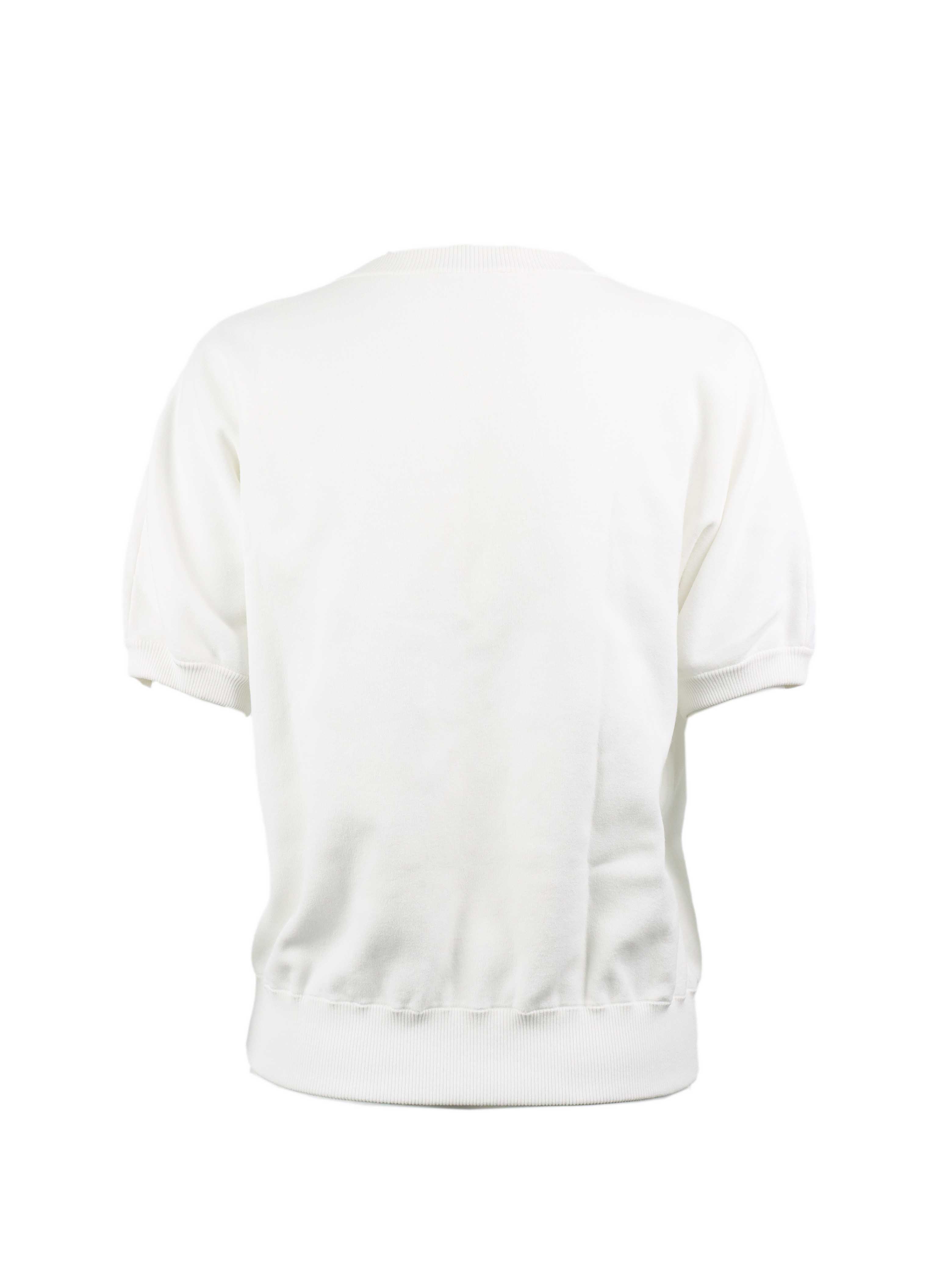 Chanel White Bubble Short Sleeve Top for Women | Elegant Casual Blouse | Perfect for Summer Outfits, Beach Vacations & Date Nights
