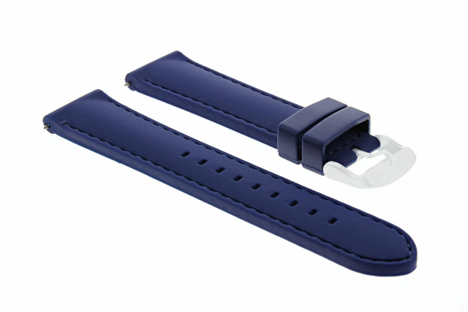 20mm Blue Rubber Watch Band Strap Compatible with Baume & Mercier Capeland 8502 BM 65405 - Durable & Waterproof Replacement Strap for Swimming, Diving & Outdoor Activities