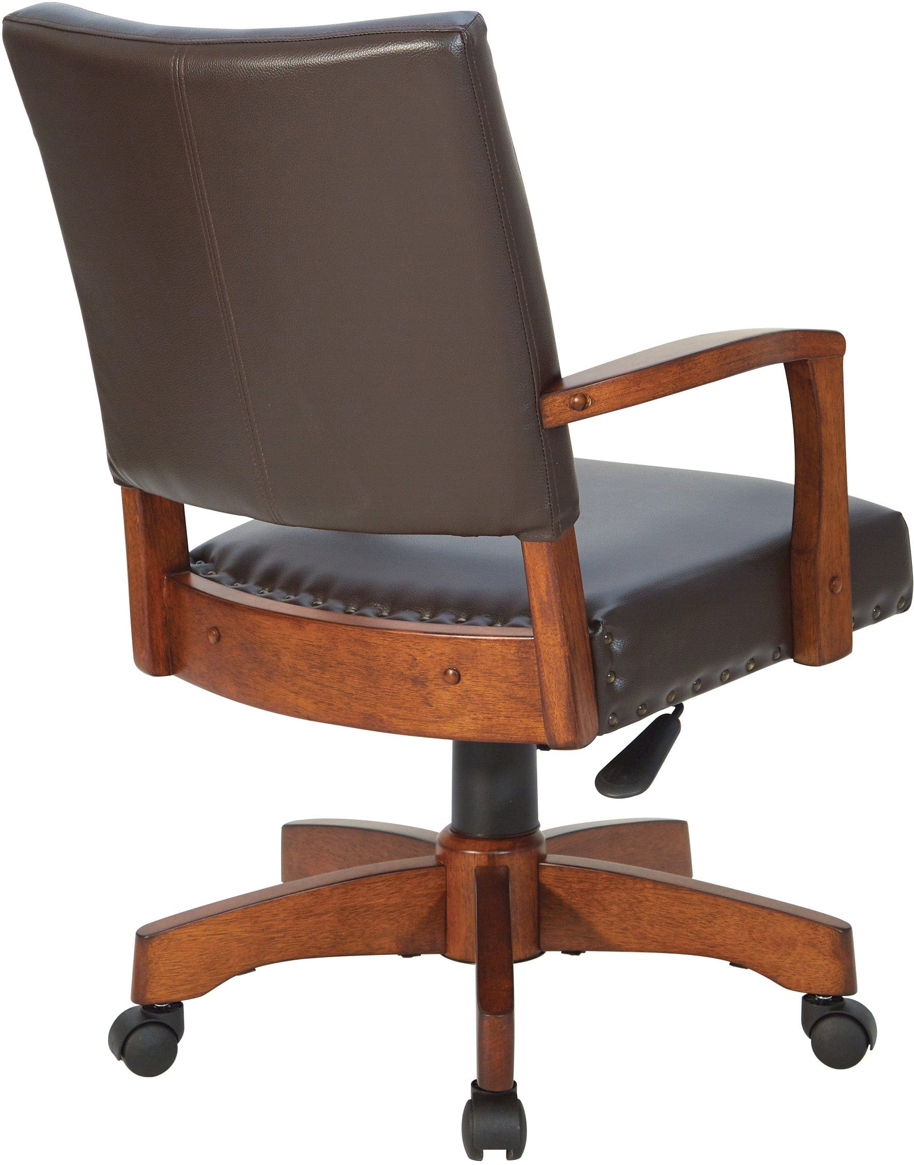 Office Star Deluxe Wood Bankers Chair - Ergonomic Executive Office Chair with Adjustable Height & Swivel Base [109MB] - Perfect for Home Office, Conference Rooms & Professional Workspaces