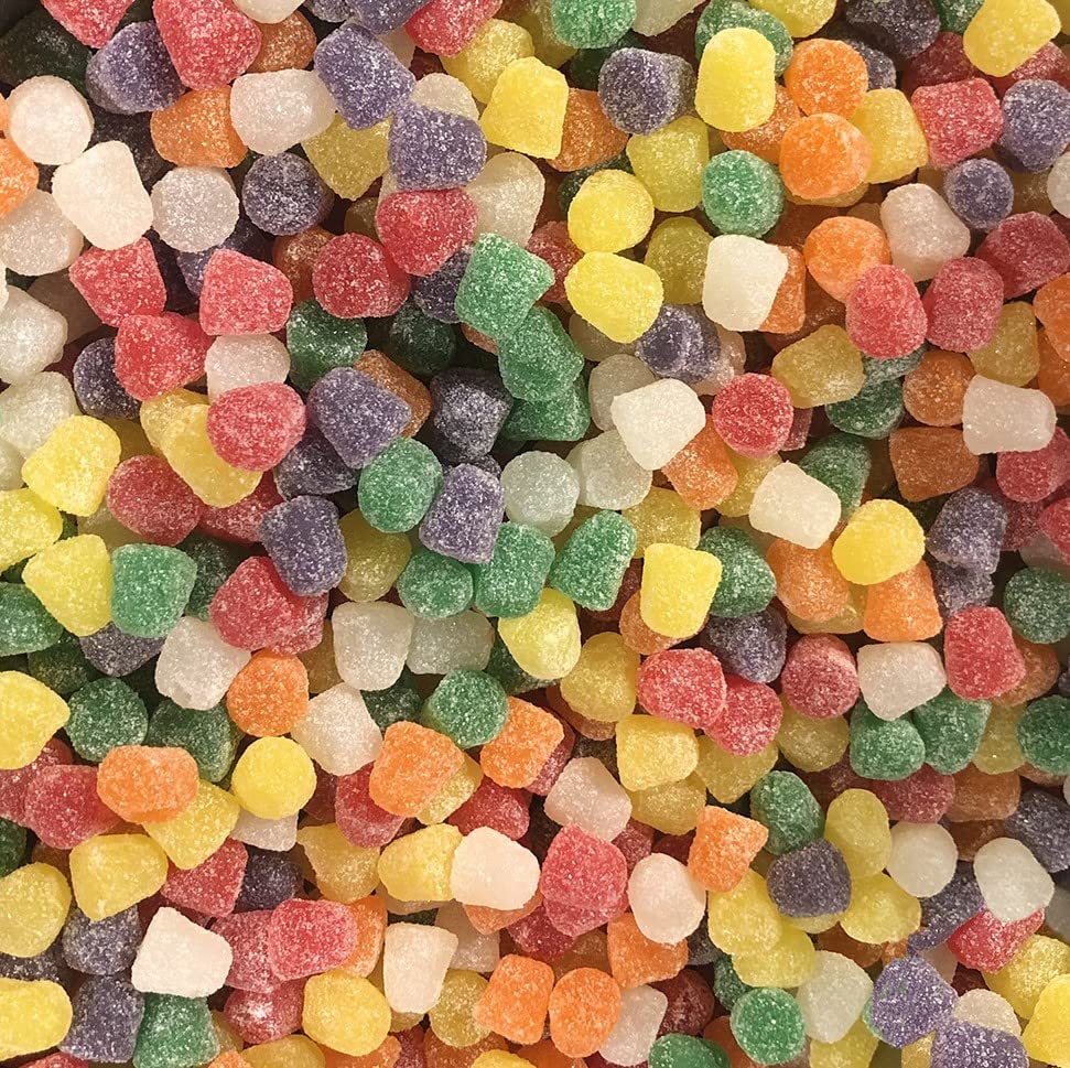 SweetGlob Assorted Gummy Drops Candy - 1lb Bulk Bag of Mixed Fruit Flavored Chewy Candies - Perfect for Halloween Treats, Party Favors, and Office Snacks