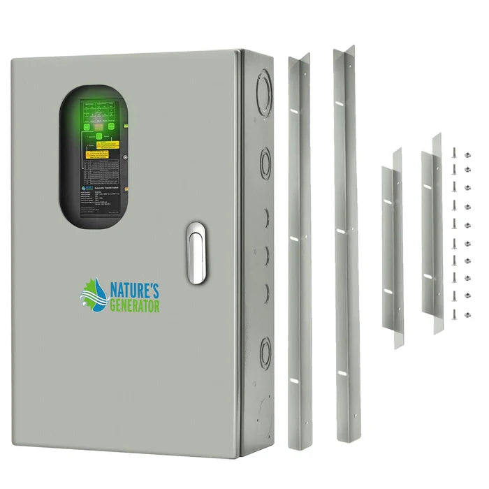 Natures Generator 50A Automatic Transfer Switch with Semi-Flush Mount - Backup Power Solution for Home & RV Emergency Use