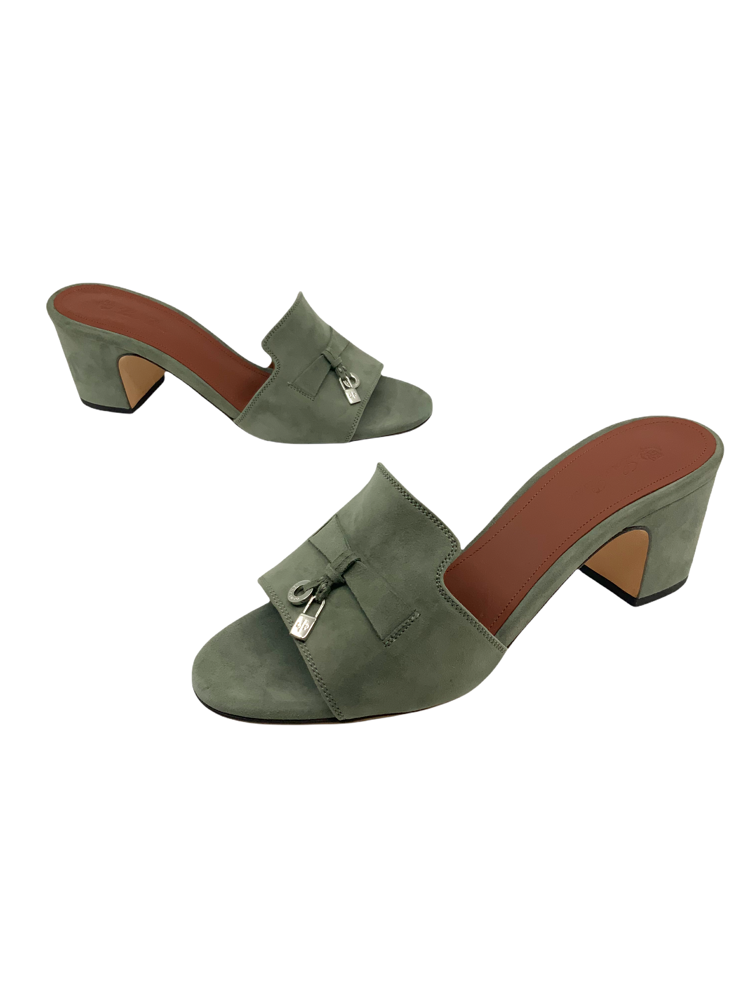 Loro Piana My Charms Suede Slide Mules Women's Size 7.5 - Comfortable Summer House Slippers for Indoor/Outdoor Wear