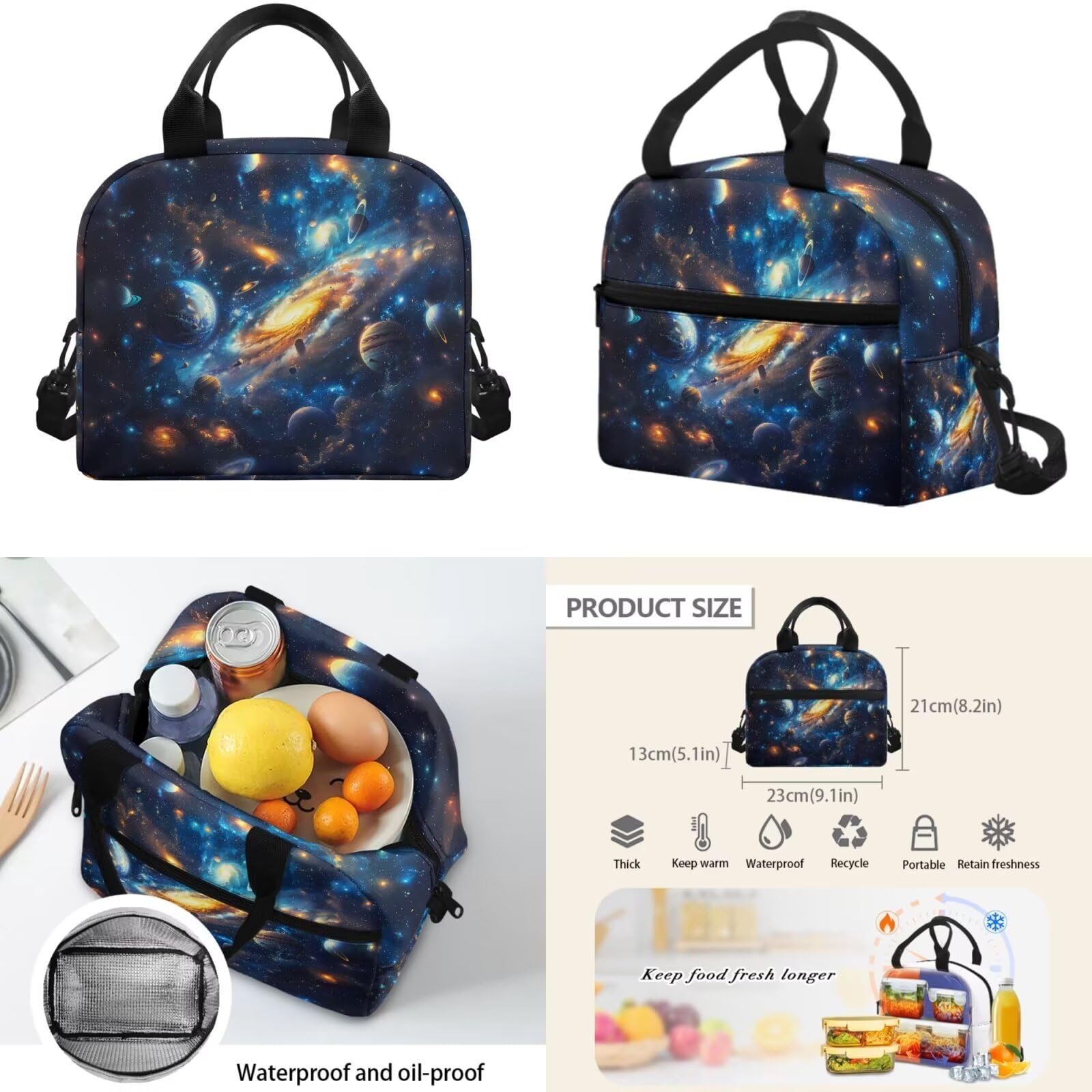 **Galaxy Themed Backpack Set for Kids - 15