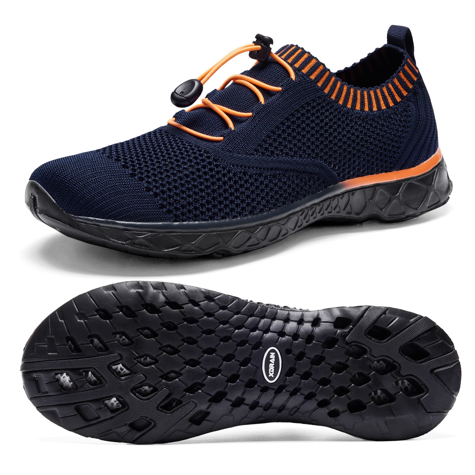 ALEADER Men's Breathable Mesh Slip-On Water Shoes for Swimming, Beach, Aqua Socks - Lightweight Quick-Dry Sports Shoes for Pool, Surfing, Yoga & Outdoor Activities