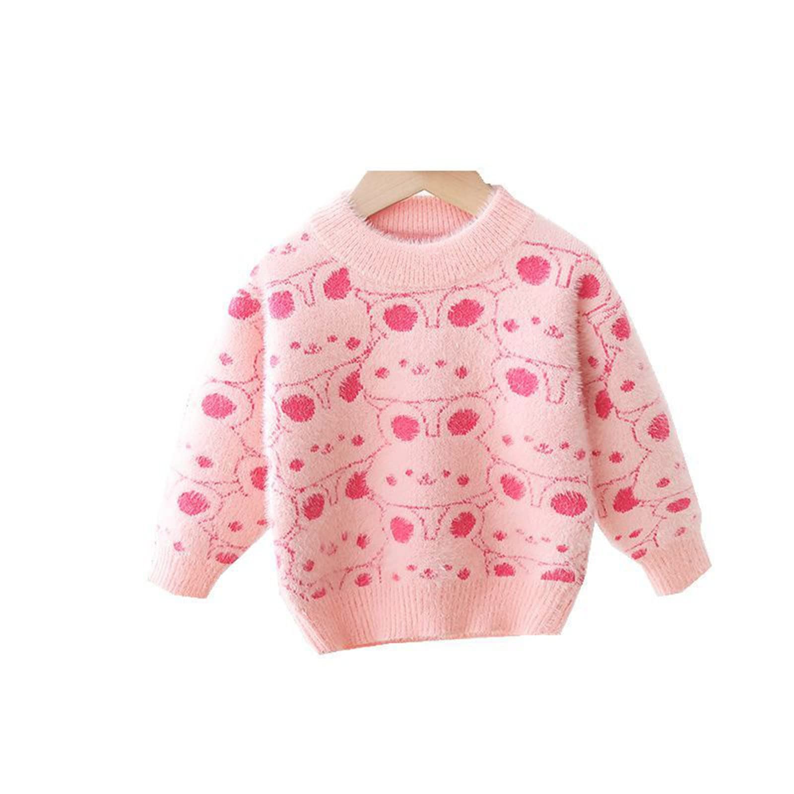 Easter Bunny Sweater Outfit for Toddler Boys & Girls - Soft Rabbit Top Coat for Newborn Baby Gifts (Pink, 4-5 Years) - Perfect for Easter Photos, Spring Celebrations & Holiday Family Gatherings