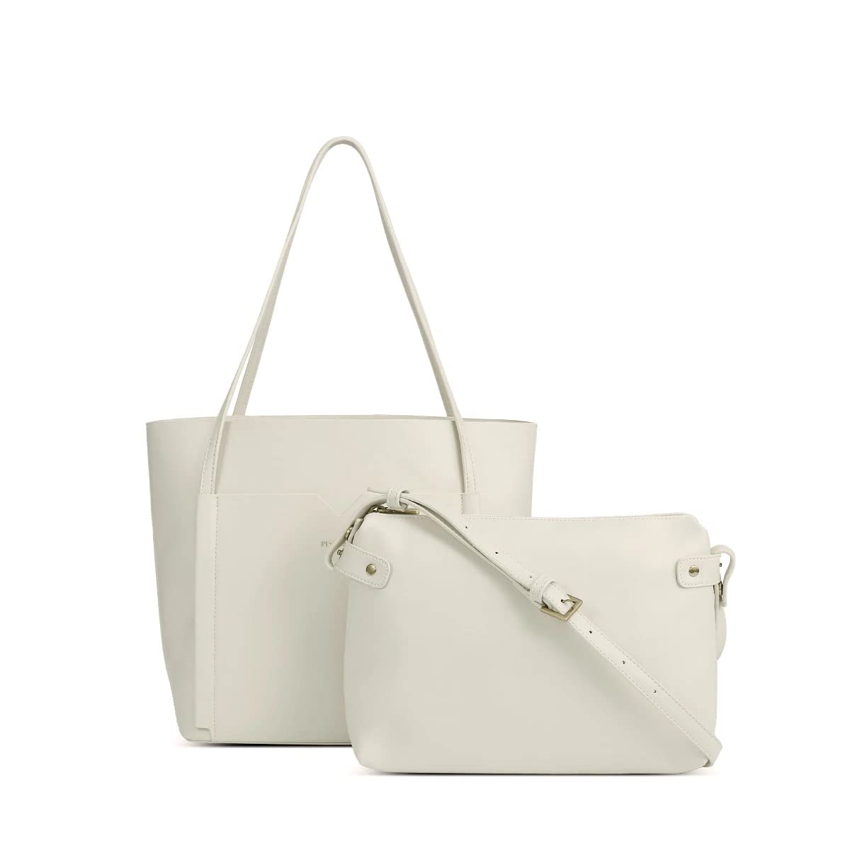 Pixie Mood Clara Vegan Leather Shoulder Tote Bag - 10.5 x 12.75 Inch Women's Work Bag, Stylish & Spacious for Office, Travel & Everyday Use