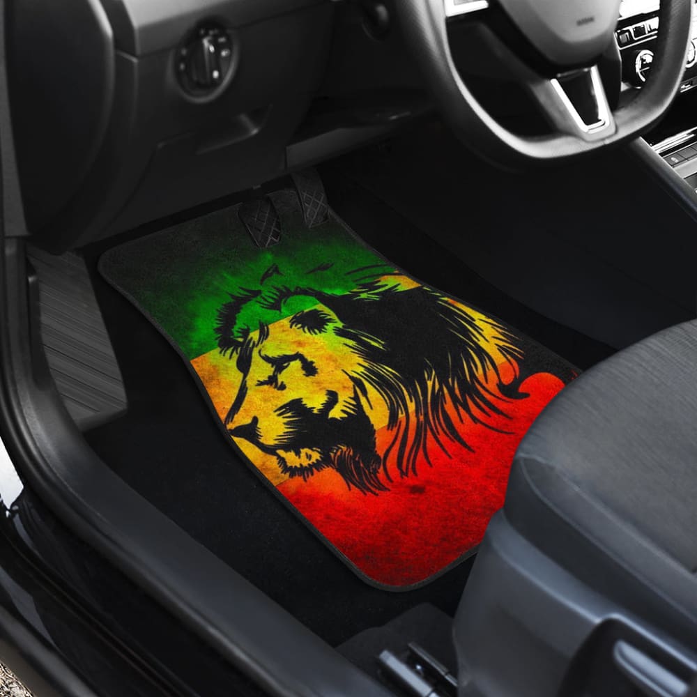 Reggae Rasta Lion Car Floor Mats - Custom Fit All-Weather Automotive Floor Liners - Perfect for Jeep, Truck & SUV Accessories - Great Gift for Music Lovers & Car Enthusiasts