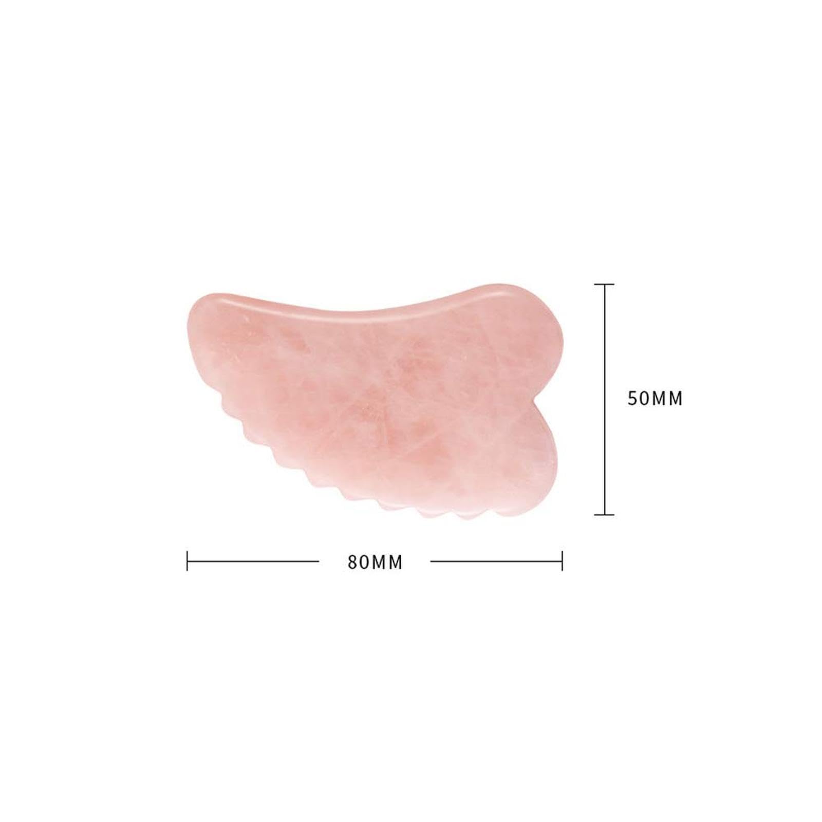 1 Pack Rose Quartz Gua Sha Facial Tool with Comb Edge - Heart Shape Massage Plate for Skincare, Lymphatic Drainage & Relaxation | Perfect for Home Spa, Self-Care & Beauty Routine