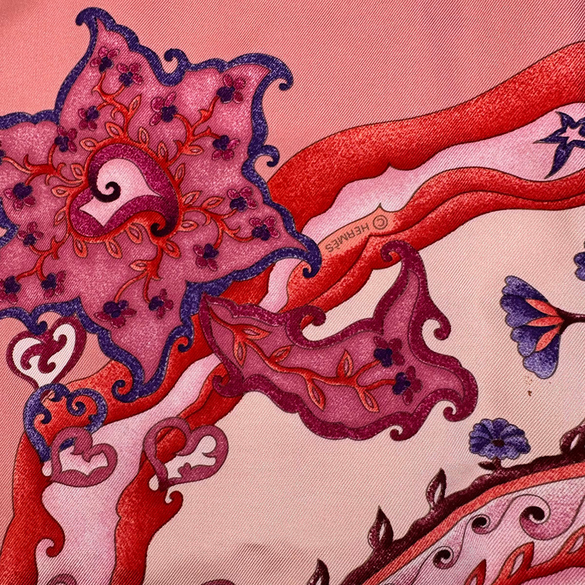 Hermes De Tout Coeur Silk Scarf - Luxury Floral Print Fashion Accessory for Women | Perfect for Gifts, Parties & Elegant Outfits