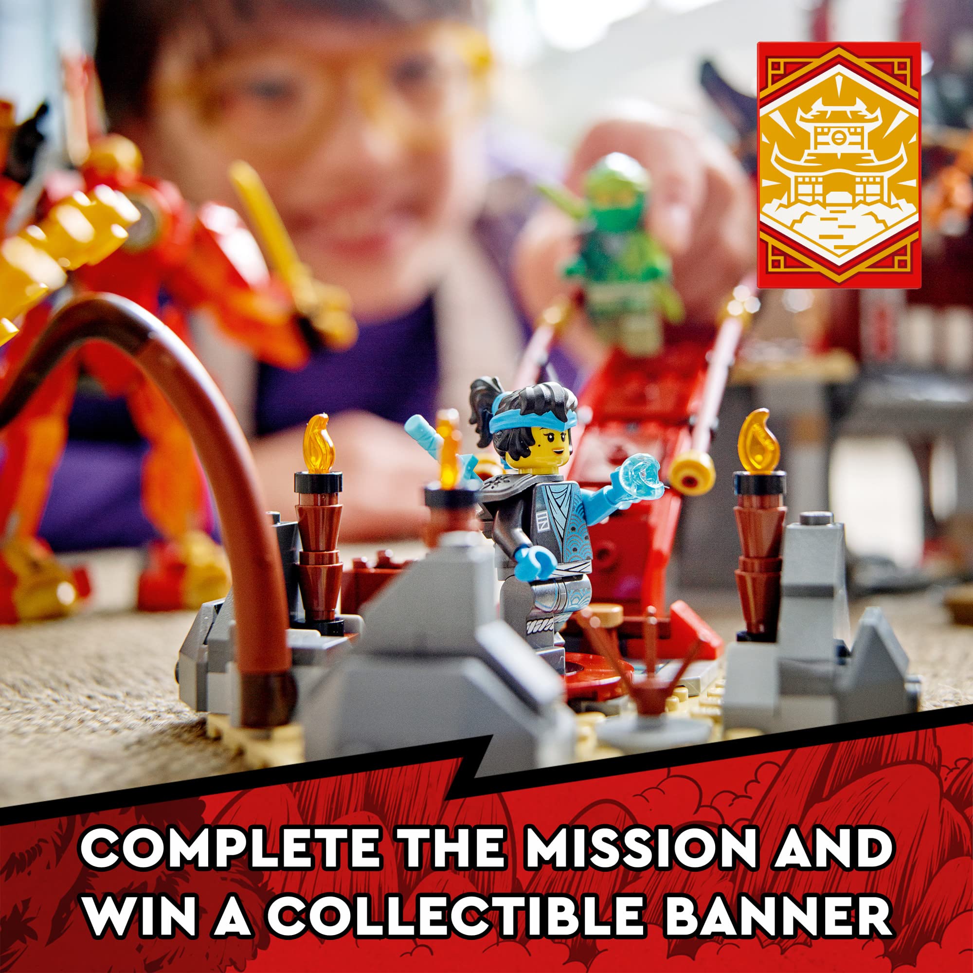 LEGO NINJAGO Ninja Dojo Temple 71767 Building Set - 8 Minifigures & Toy Snake - Spinjitzu Masters Toy for Kids - Collectible Mission Banner Series - Creative Pretend Play & Battle Scenes for Boys & Girls Ages 8+