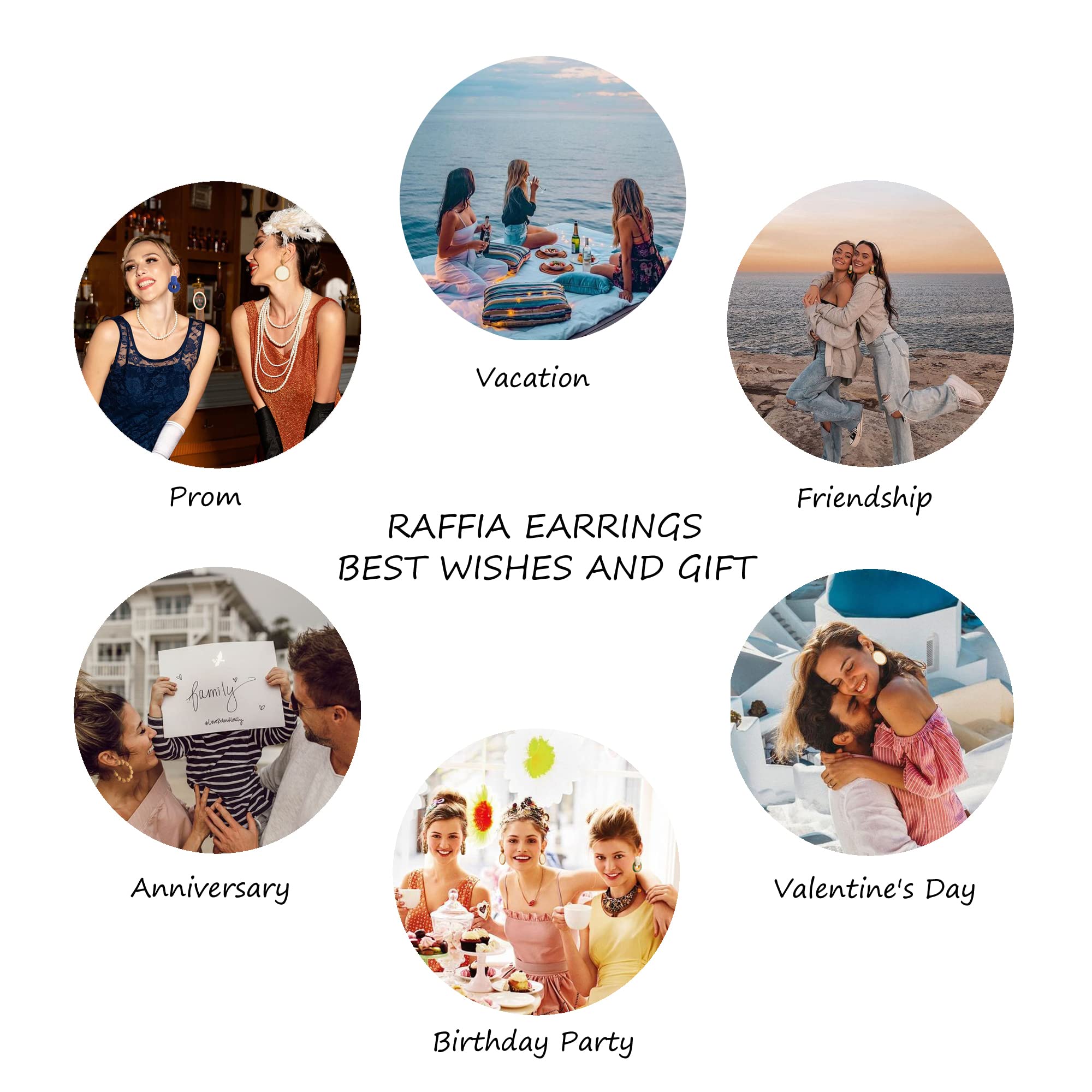 Handmade Rattan Hoop Earrings for Women - Boho Straw Dangle Earrings with Geometric Design, Summer Beach Statement Jewelry | Perfect for Vacation, Festival, and Boho Fashion Outfits