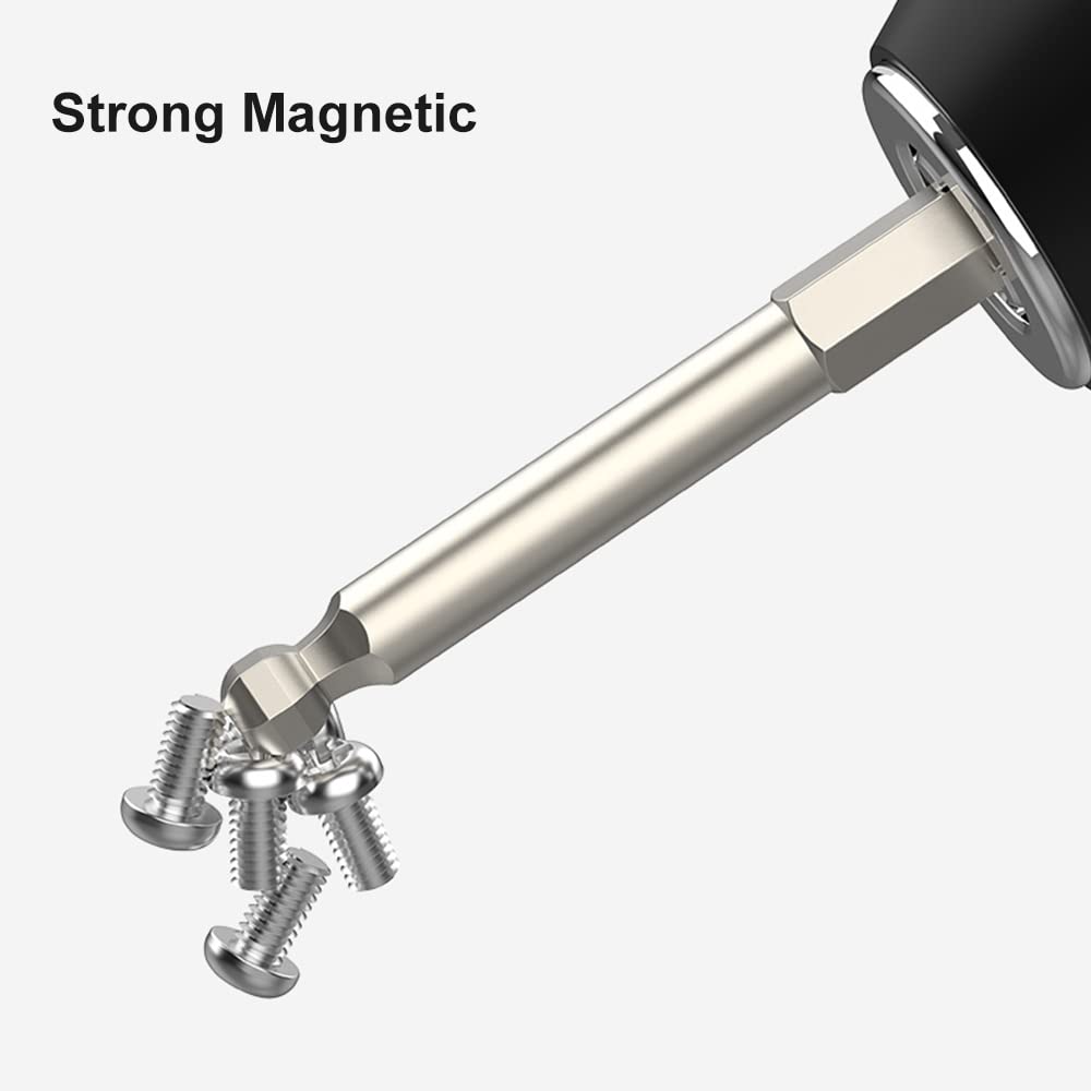 7-Piece SAE Ball End Hex Screwdriver Bit Set - Magnetic 1/4