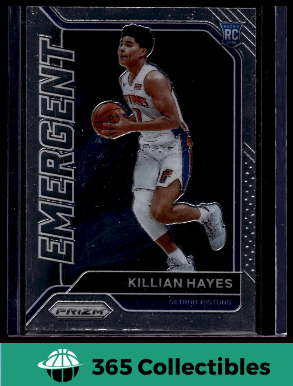 2020-21 Panini Prizm Killian Hayes Emergent #7 Basketball Card - Detroit Pistons Rookie Collectible for NBA Fans & Sports Memorabilia Enthusiasts - Perfect for Display, Trading, and Investment